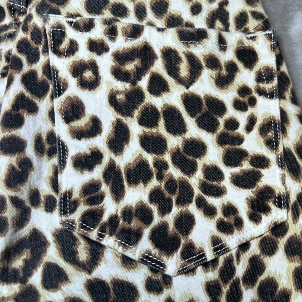 Frame‎ Womens Size 27 Ali High Rise Cigarette Leopard Print Jeans Trendy Chic